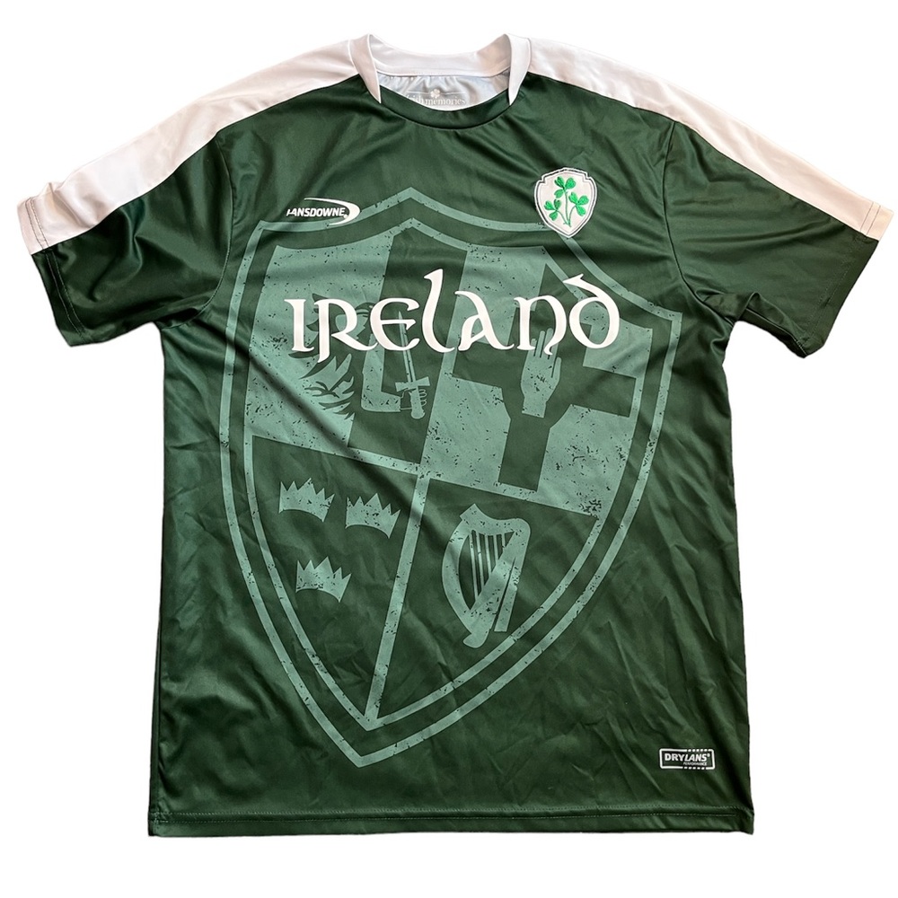 Lansdowne Ireland Rugby Football Jersey Green Mens Size Medium